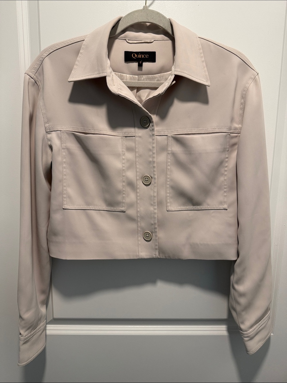 Quince Stretch Crepe Cropped Jacket
